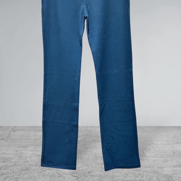 Betabrand yoga pant work pants blue pattern pants